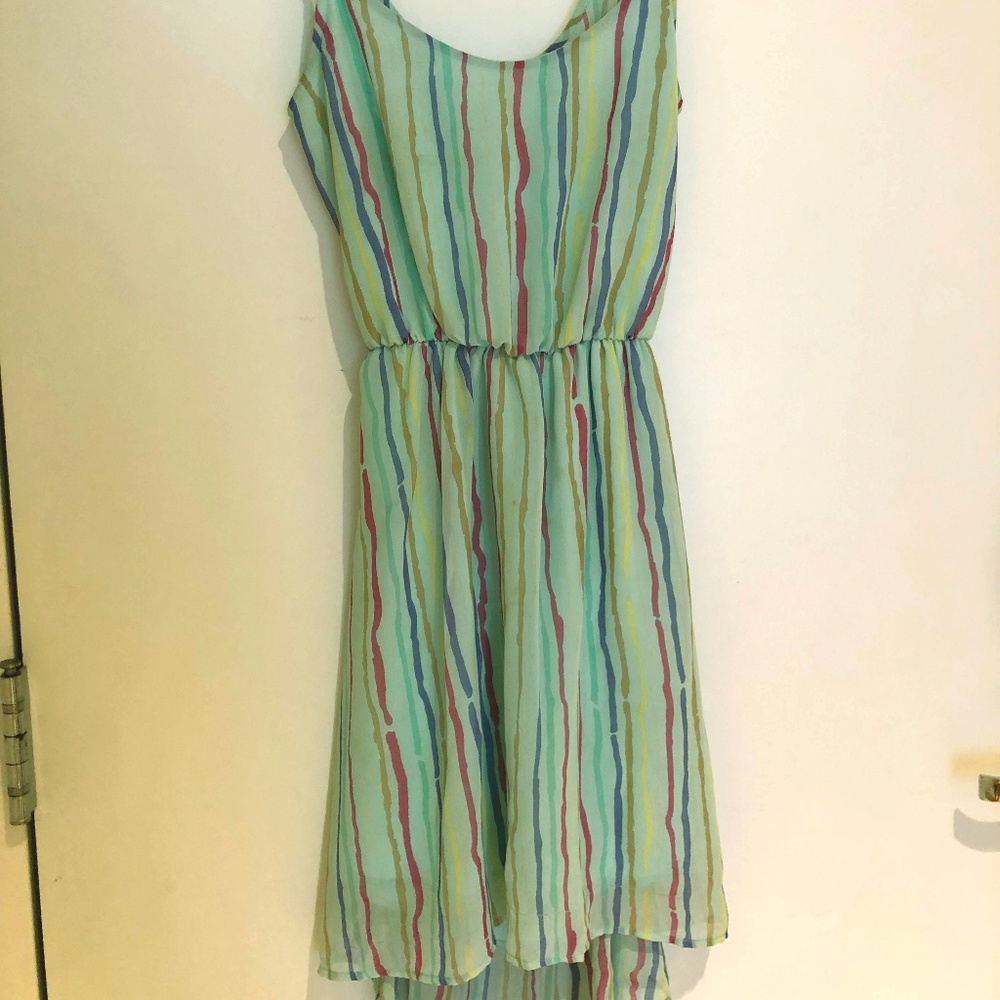 Multi-Colored Striped Sun Dress